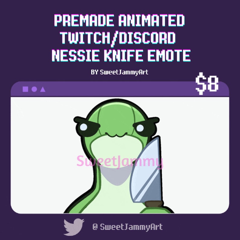 Apex Legends Nessie Knife Animerad Emoticon: Twitch, Discord, Youtube (digital nedladdning) bild 1