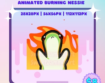 Apex Legends Burning Nessie Animated Emote: Twitch, Discord, Youtube (Digital Download)
