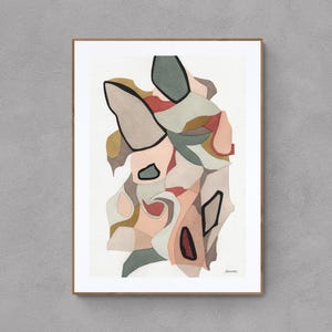 Abstracte originele kunstprint om je muur op kantoor of thuis te versieren | Moderne muurkunstafdruk