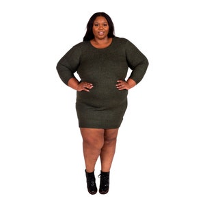 Turtle Neck Sweater Dress Plus Size | Long Sleeve Winter Dress | Holiday  Dress | Casual Fitted Sweater | Oversized Stretchy Sweater Dress - Etsy