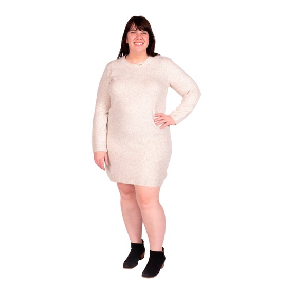 Plus Size Knit Sweater Dress | Long Sleeve Holiday Dress | Casual Fitted  Crewneck Sweater | Oversized Sexy Sweater Dress | Office Dress - Etsy
