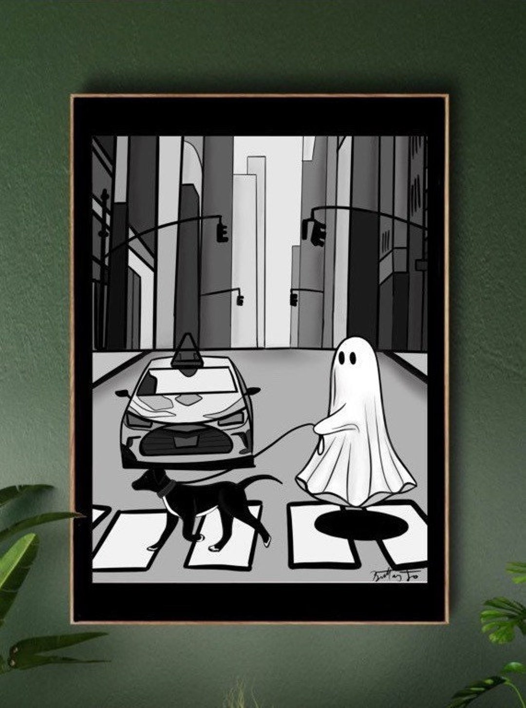 Spirit on Leashed Print | Ghost Print | Mundane Ghost | Halloween Print ...