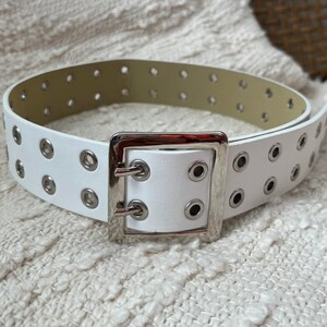White grommet belt shop