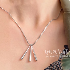 Sterling Silver Zoro Necklace Santoryu Samurai Necklace, Edgy Minimalistic Necklace , Wedding Necklace, Gift Ideas, Gift For Him, Gift Idea