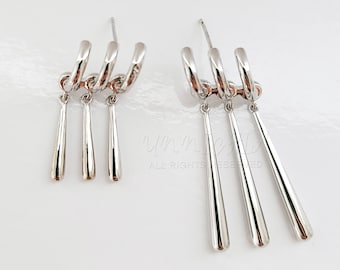 Boucles d'oreilles Zoro en argent sterling massif Boucles d'oreilles One Piercing, Boucles d'oreilles Edgy Cool Women and Men, Boucles d'oreilles Cosplay hypoallergéniques, Idée cadeau