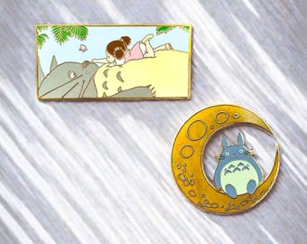 Broche de esmalte do Studio Ghibli: distintivo de lapela do anime Totoro