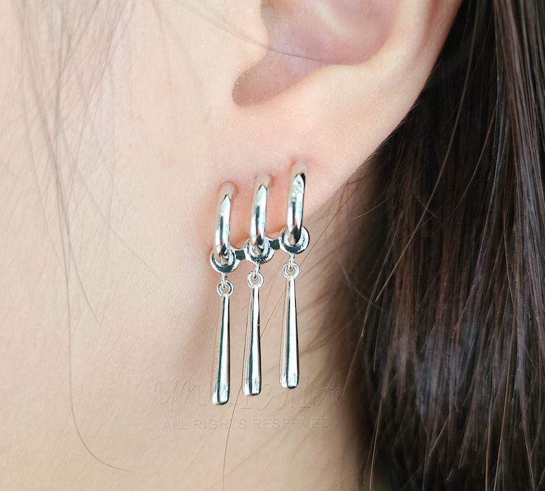 Solid Sterling Silver Zoro Earrings One Piercing Earrings Etsy