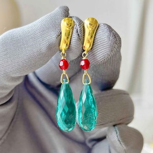 Howl&#39;s Earrings Quartz Gemstone Drop Earring, Wedding Jewelry, Cute Jewelry Gift For Girlfriend Cosplay Dangle Earrings Precious Gem Jewelry