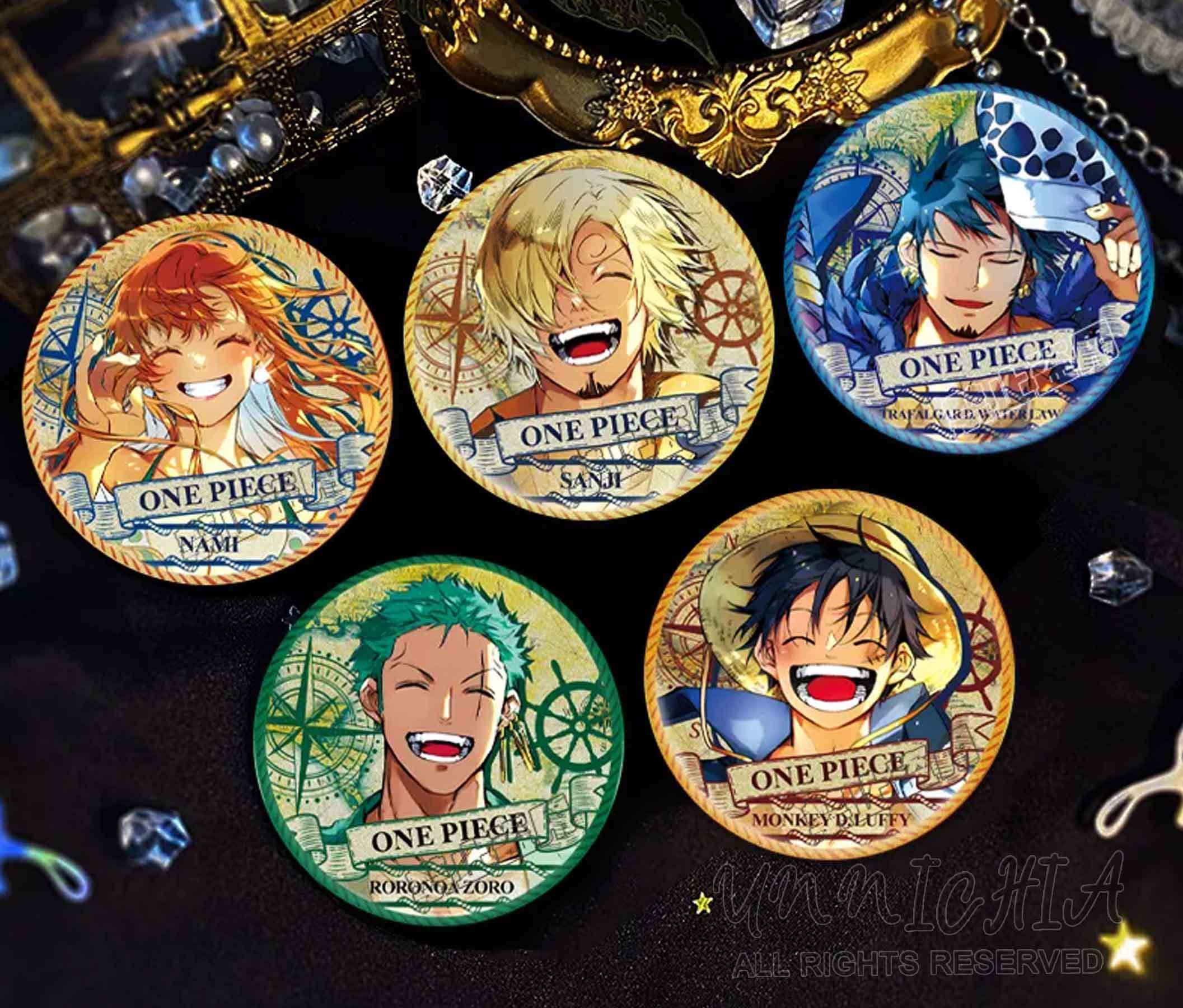 Anime Badge: One Piece Characters - Zoro, Nami, Luffy (58mm) - Etsy