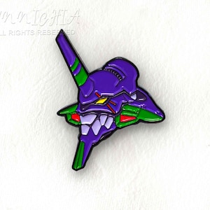 Anime EVA Unit-01 Enamel Pin Mecha Robot Badge, Anime Merch Gifts Manga Anime Character Accessories, Personalized Birthday Gift For Him