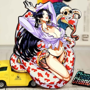 One Piece Boa Hancock Enamel Pin, Limited Edition Anime Metal Badge, Anime Collectible Fridge Magnet, Anime Merch Gift for One Piece Fans