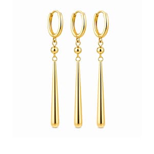 Pendientes de oro de 18 quilates con forma de espada de Zoro: Joyería de anime, pendientes colgantes hipoalergénicos.
