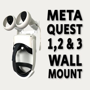 Wall Mount for Meta QUEST 2 / 3 / 3s VR Headset and Controllers