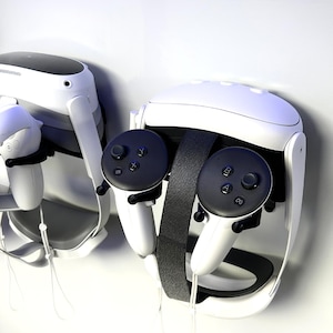 Wall Mount for Meta QUEST 1/2/3 VR Headset and Controllers