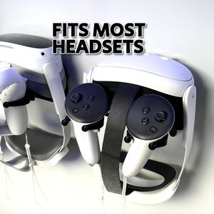 Universal VR Wall Mount for Meta Quest 1/2/3, PSVR2, Valve Index etc Headsets and Controllers