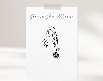 Guess the Dress – Printable Hen Party Game (A5) Digital File Hen Party