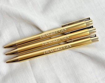 Gold ballpoint pen for the maid of honor - wedding and civil ceremony. Personalized engraving for a maid of honor gift.