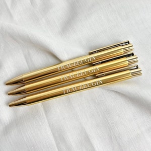 Goldener Kugelschreiber für Trauzeugin