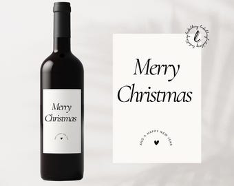 Christmas bottle labels for wine and champagne bottles as an elegant gift and token of appreciation - customer gifts