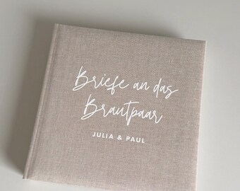 Letters to the Bride & Groom Linen Book – Bachelor/Bachelorette Party Gift from Best Man/Maid of Honor – Personalized Wedding Memory Book