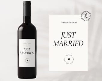 Personalized wedding bottle labels for wine and champagne bottles make an elegant wedding gift.