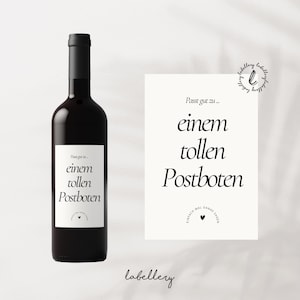 Elegante Etiketten für Weinflaschen - Perfekt für Geschenke, besondere Anlässe oder als kleines Dankeschön - Postbote