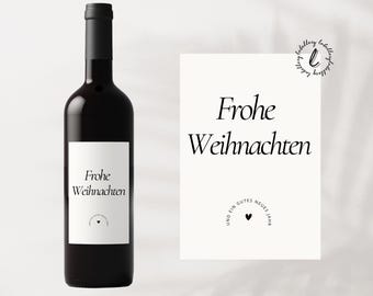Christmas bottle labels for wine and champagne bottles as an elegant gift and token of appreciation - customer gifts