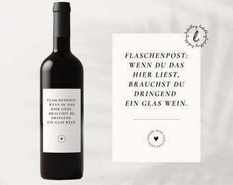 Elegant label for wine bottles - Perfect for gifts, special occasions or as a small thank you - Encouragement