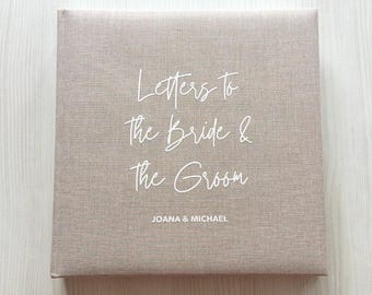 Letters to the Bride & Groom Linen Book – Bachelor/Bachelorette Party Gift from Best Man/Maid of Honor – Personalized Wedding Memory Book