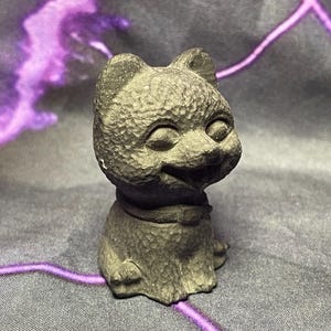 Obsidian Dog Carving