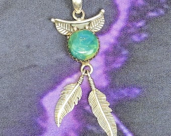 Peruvian Opalina Pendant - Andean Blue Opal