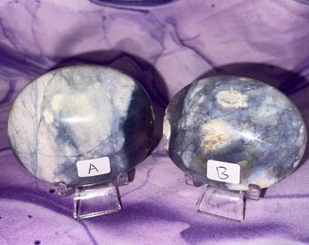 Purple Chalcedony Palmstones