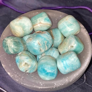 Blue Aragonite Tumbles