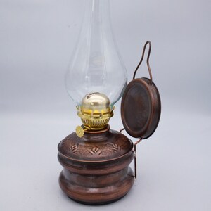 Handmade Copper Oil Lamp: Vintage Home Decor