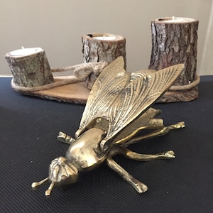 Brass Fly Ashtray: Decorative Home Office Decor