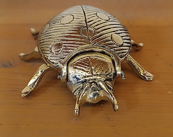 Brass Ladybug Ashtray: Decorative Home Accessory