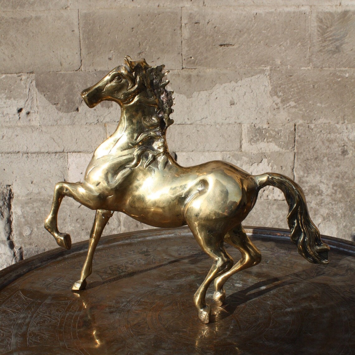 Horse Statue / Big Horse Statue / Brass Horse / Decorative Etsy
