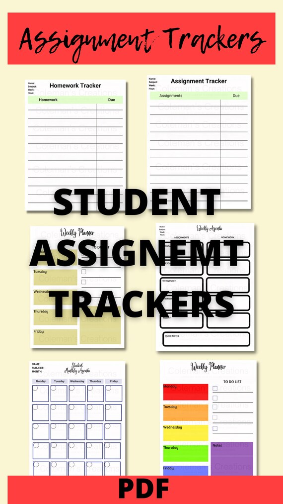 Student Planner Study Planner Printable Student Organizer - Etsy