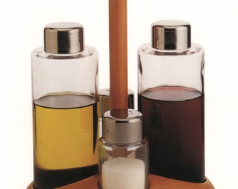 Legnoart Cherry Wood Condiment Set