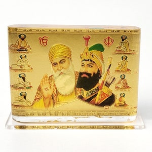 10 Sikh Gurus mit Guru Nanak Dev Ji und Gobind Singh - Dashboard / Zubehör für Zuhause / Büro