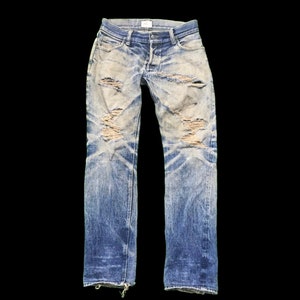Vintage Secret Jeans Denim Distressed Rip Jeans Designer Japan Size 34