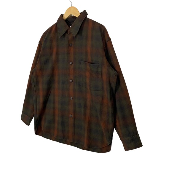 Vintage Uniqlo U Long Sleeve Flannel Shirt Design… - image 4