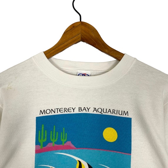 Vintage 80s Anvil Monterey Bay Aquarium Crewneck … - image 2