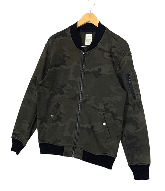 Vintage Back Number Army Style Camouflage Zipper … - image 5