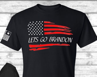 LET'S GO BRANDON Flag T-shirt | Patriot Shirt | Fjb | American T-Shirt | President Brandon Shirt