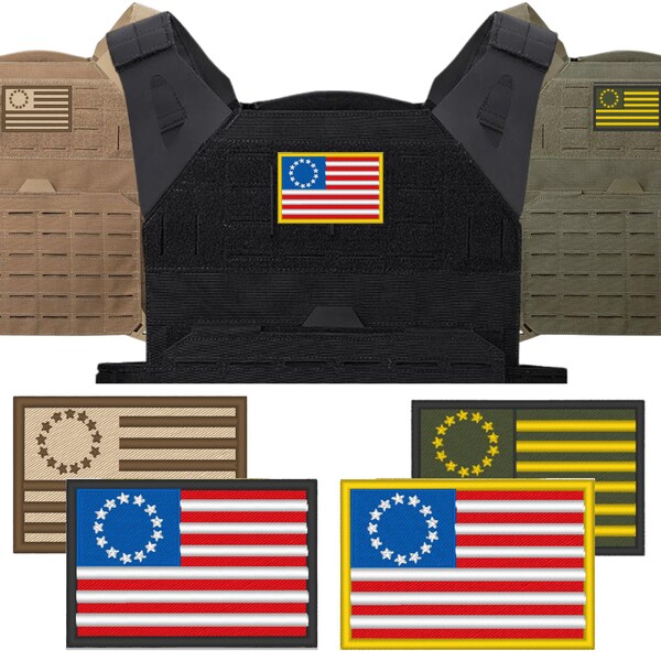 Embroidered Plate Carrier Flag Patch Etsy