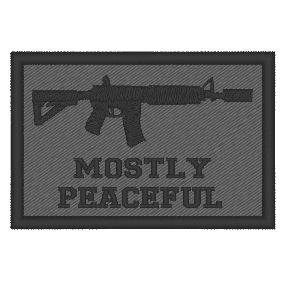 Mostly Peaceful AR15 Plate Carrier Patch Patriot Patches Etsy