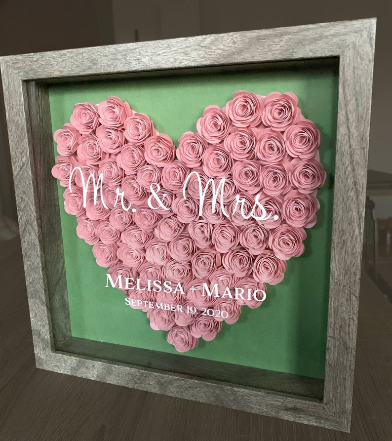 Personalized Shadow Box Custom Shadow Box Heart Shaped Etsy