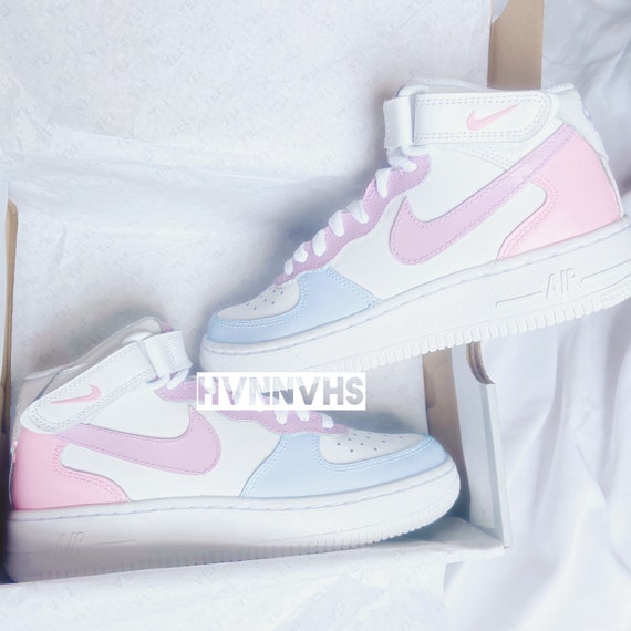 Nike AF1 personalizado rueda de color pastel | Etsy España