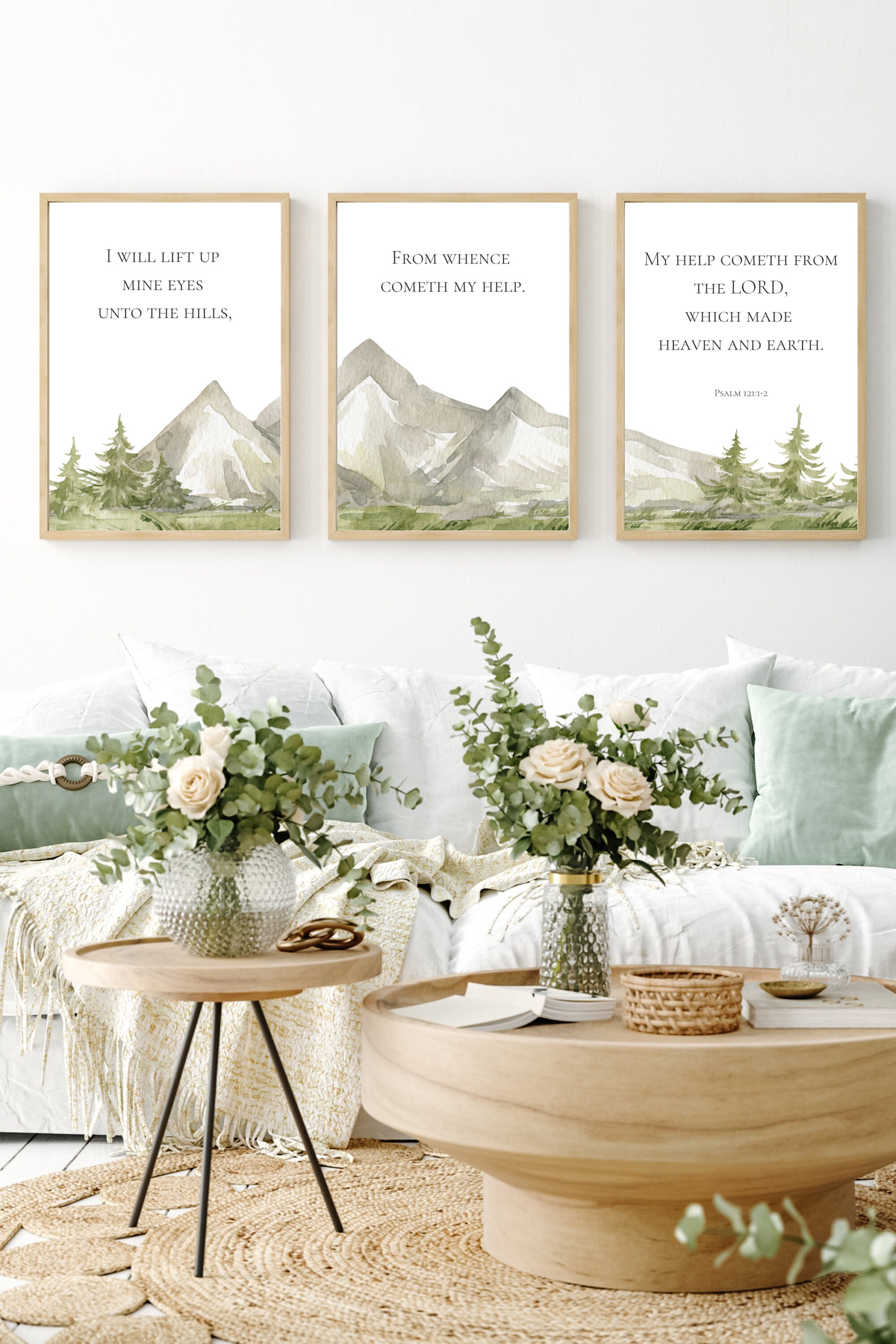 Psalm 121 KJV Bible Verse Wall Art Set Of 3 Scripture Wall Art Psalm 121 kjv bible verse wall art set of 3 scripture wall art